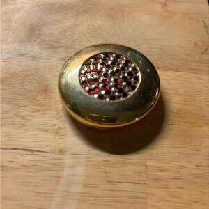 Estee Lauder Gold and Red Jewelry Piece